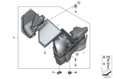 Tłumik szmerów ssania/wkład filtra/HFM (13_2166) dla BMW 3' G20 M340i Lim USA