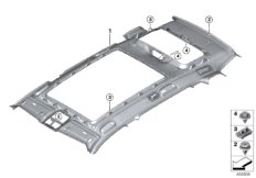 Podsufitka (51_A276) dla BMW X7 G07 X7 40iX SAV USA