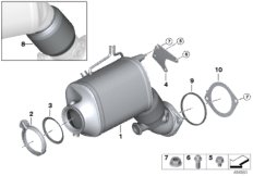 Katalizator/Przeciwpyłk. filtr paliwowy (18_1552) dla BMW 5' F10 LCI 535dX Lim USA