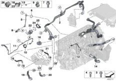 Węże płynu chł. układu chłodz. silnika (17_1329) dla BMW X5 G05 X5 M50dX SAV ECE