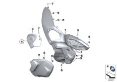 Osłona przewodu dolotowego (46_2176) dla BMW R 1250 GS Adv. (0J51, 0J53) ECE