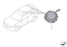Głośnik HES System w podsufitce (65_3077) dla BMW X7 G07 X7 30dX SAV ECE