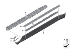 Zestaw doposażenia stopnie aluminiowe (03_5121) dla BMW X5 G05 X5 30dX SAV IND