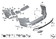 M Obudowa tylna (51_A350) dla BMW X7 G07 X7 40iX SAV IND