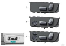 Przełącznik regulacji fotela kierowcy (61_6116) dla BMW 8' G14 M850iX Cab ECE