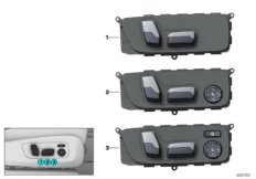 Przełącznik regulacji fotela pasażera (61_6117) dla BMW 8' G14 840dX Cab ECE