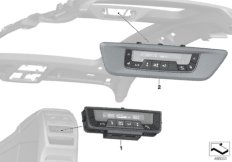 Panel obsługi autom. klimatyzacji z tyłu (64_2446) dla BMW X7 G07 X7 40iX SAV USA