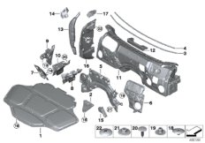 Izolacja dźwiękowa przednia (51_7223) dla BMW 6' G32 GT 640i Gra ECE
