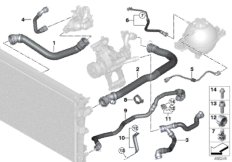 Węże płynu chłodzącego układu chłodzenia (17_1452) dla BMW X3 G01 X3 18d SAV ECE
