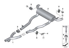 Układ wydechowy tylny (18_1588) dla BMW 7' G11 LCI 740dX Lim ECE