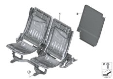 Fotel tylny, rama fotela 3. rząd (52_4502) dla BMW X5 G05 X5 30dX SAV BRA