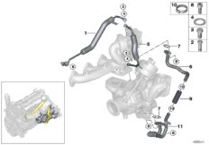 Dopływ oleju, turbosprężarka (11_7702) dla BMW 5' G30 520d Lim ECE