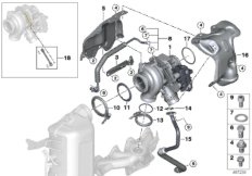 Turbosprężarka ze smarowaniem (11_6464) dla BMW X1 F48 X1 20d SAV ECE