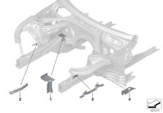 Konstrukcja przednia, uchwyt (41_3095) dla BMW 3' G20 330dX Lim ECE