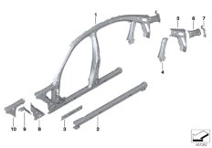 Szkielet boczny, środek (41_3102) dla BMW 3' G20 320d Lim IND