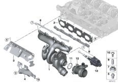 Turbosprężarka z kolektorem wylotowym (11_7756) dla BMW 5' G30 530iX Lim ECE
