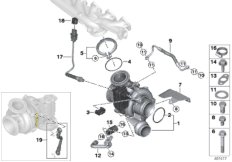 Turbosprężarka ze smarowaniem (11_4252) dla BMW 7' F02 730Ld Lim ECE