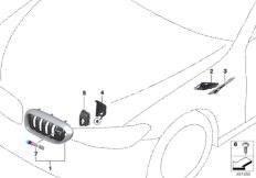 Zewnętrzne osłony / Kratka ozdobna (51_9150) dla BMW 5' F90 M5 M5 Lim ECE