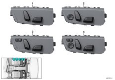 Przełącznik regulacji siedzenia pasażera (61_6216) dla BMW Z4 G29 Z4 20i Roa ECE