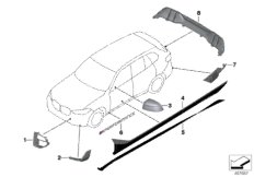 Wyp.dod.popraw.aerodyn.M Performance (03_4943) dla BMW X5 G05 X5 50iX SAV USA