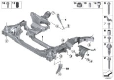 Wspornik przedniej osi, napęd na 4 koła (31_1618) dla BMW 7' G11 LCI 740dX Lim ECE