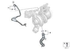 Dopływ oleju, turbosprężarka (11_8031) dla BMW 3' G20 320iX Lim ECE