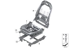 Rama tylnego siedzenia Bussiness (52_4528) dla BMW X7 G07 X7 30dX SAV RUS