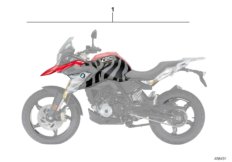 Komplet naklejek (77_1183) dla BMW G 310 GS (0G02, 0G12) ECE