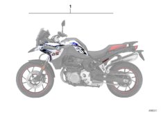 Komplet naklejek (77_1188) dla BMW F 750 GS (0B08, 0B18) USA