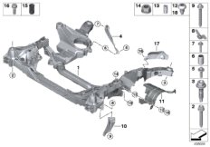 Wspornik przedniej osi, napęd na 4 koła (31_1637) dla BMW 7' G12 LCI 740LdX Lim ECE