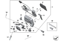 Doposażenie w instalację pod nawigację (77_0725) dla BMW R 1250 R 19 (0J71, 0J73) USA