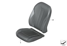 Ind. obicie fotela komf. skórą (91_1556) dla BMW X5 G05 X5 30dX SAV ECE