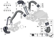 Przewód powietrza doładowania (13_1614) dla BMW 4' F82 M4 M4 GTS Cou USA