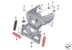 Podstawa tabl. rejestr. US (46_2222) dla BMW C 400 X (0C09, 0C19) ECE