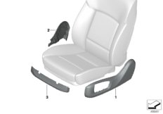 Ind. osł. foteli z przodu (91_1571) dla BMW X5 G05 X5 M50dX SAV ECE