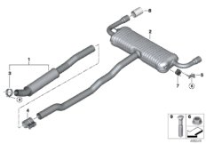 Układ wydechowy tylny (18_1639) dla MINI Clubman F54 LCI Cooper S Clubman ECE