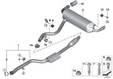 Układ wydechowy tylny (18_1652) dla BMW 3' G20 320i Lim ECE