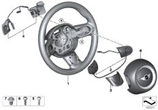 Sportstrngwh.,airbag,multif.shiftpaddles (32_1675) dla MINI R56 LCI Coop.S JCW 3-drzwiowy ECE