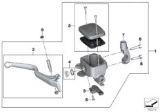 Armatura hamulca ręcznego przedn. koła (32_2652) dla BMW C 400 X (0C09, 0C19) ECE