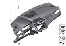 Tapicerka deski rozdzielczej (51_2905) dla BMW X1 F48 X1 20d SAV ECE