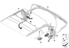 Dach składany, elektryka/wiązka kabli (54_0530) dla MINI Cabrio F57 Cooper S Cabrio USA