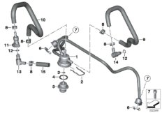 Dysze wtryskowe i przewody (13_1516) dla BMW R nineT (0A06, 0A16) USA