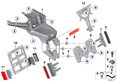 Podstawa tabl. rejestr. (46_2055) dla BMW F 850 GS Adv. (0K01, 0K03) USA