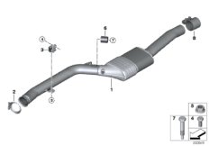 Katalizator/Przednia część tłumika (18_1590) dla BMW 7' G11 LCI 740i Lim ECE