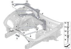 Usztywnienie karoserii, przednia konstr. (51_4339) dla BMW 5' G30 520i Lim ECE