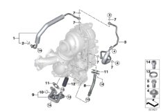 Dopływ oleju, turbosprężarka (11_8246) dla BMW X1 F48 LCI X1 25dX SAV ECE