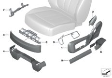 Siedzenie z tyłu, osłony siedzenia (52_4593) dla BMW X7 G07 X7 40iX SAV USA