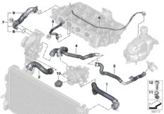 Węże płynu chłodzącego układu chłodzenia (17_1340) dla BMW X2 F39 X2 M35iX SAC USA
