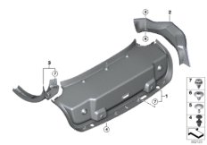 Obudowa pokrywy bagażnika (51_A402) dla BMW 8' G15 840i Cou ECE