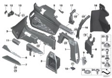 Obudowa bagażnika boczna, prawa (51_A455) dla BMW X7 G07 X7 50iX SAV USA